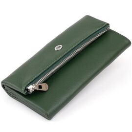 Купить Клатч конверт с карманом для мобильного кожаный женский ST Leather 19270 Зеленый, фото , характеристики, отзывы