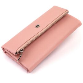 Купить Клатч конверт с карманом для мобильного кожаный женский ST Leather 19271 Розовый, фото , характеристики, отзывы
