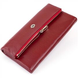 Придбати Клатч конверт з кишенею для мобільного шкіряний жіночий ST Leather 19273 Бордовий, image , характеристики, відгуки