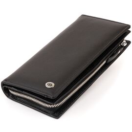 Купить - Вертикальный кошелек кожаный женский ST Leather 19274 Черный, фото , характеристики, отзывы
