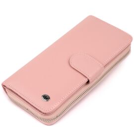 Купить - Вертикальный вместительный кошелек из кожи женский ST Leather 19303 Розовый, фото , характеристики, отзывы