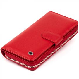 Придбати Вертикальний місткий гаманець зі шкіри жіночий ST Leather 19306 Червоний, image , характеристики, відгуки