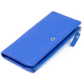 Придбати Гаманець-клатч зі шкіри з кишенею для мобільного ST Leather 19312 Синій, image , характеристики, відгуки