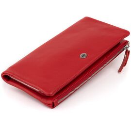 Купить Кошелек-клатч из кожи с карманом для мобильного ST Leather 19315 Красный, фото , характеристики, отзывы
