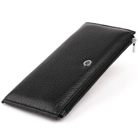 Придбати Горизонтальний тонкий гаманець зі шкіри унісекс ST Leather 19324 Чорний, image , характеристики, відгуки