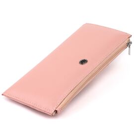 Купить Горизонтальный тонкий кошелек из кожи женский ST Leather 19325 Розовый, фото , характеристики, отзывы