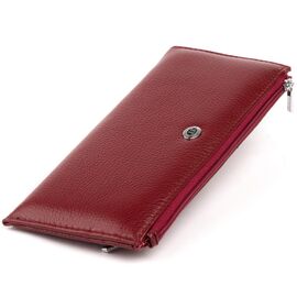 Купить Горизонтальный тонкий кошелек из кожи женский ST Leather 19326 Бордовый, фото , характеристики, отзывы