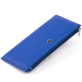 Купить - Горизонтальный тонкий кошелек из кожи унисекс ST Leather 19329 Синий, фото , характеристики, отзывы