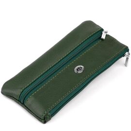 Придбати Ключниця-гаманець з кишенею унісекс ST Leather 19348 Зелена, image , характеристики, відгуки