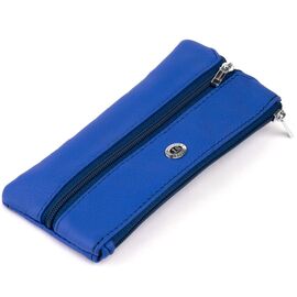 Придбати Ключниця-гаманець з кишенею унісекс ST Leather 19351 Синя, image , характеристики, відгуки
