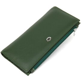 Купить Красивый женский кожаный кошелек ST Leather 19377 Зеленый, фото , характеристики, отзывы