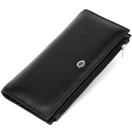 Придбати Практичний жіночий шкіряний гаманець ST Leather 19378 Чорний, image , характеристики, відгуки