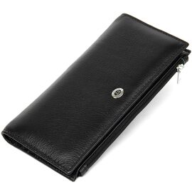 Купить - Практичный женский кожаный кошелек ST Leather 19378 Черный, фото , характеристики, отзывы