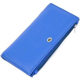 Купить - Практичный кожаный кошелек ST Leather 19379 Голубой, фото , характеристики, отзывы