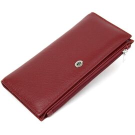 Придбати Стильний шкіряний гаманець для жінок ST Leather 19380 Темно-червоний, image , характеристики, відгуки