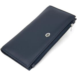 Придбати Стильний жіночий шкіряний гаманець ST Leather 19382 Темно-синій, image , характеристики, відгуки