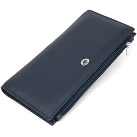 Купить - Стильный женский кожаный кошелек ST Leather 19382 Темно-синий, фото , характеристики, отзывы