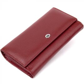 Купить - Современный кошелек для женщин ST Leather 19392 Темно-красный, фото , характеристики, отзывы