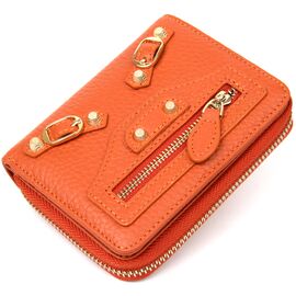 Купить - Кожаный женский кошелек Guxilai 19399 Оранжевый, фото , характеристики, отзывы