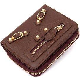 Купить - Кожаный женский кошелек Guxilai 19400 Коричневый, фото , характеристики, отзывы