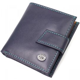 Купить Компактный женский кошелек из натуральной кожи ST Leather 19425 Синий, фото , характеристики, отзывы