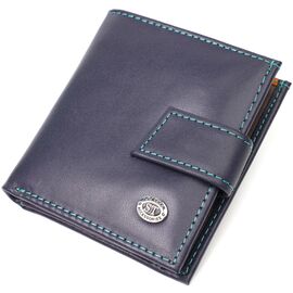 Купить - Компактный женский кошелек из натуральной кожи ST Leather 19425 Синий, фото , характеристики, отзывы