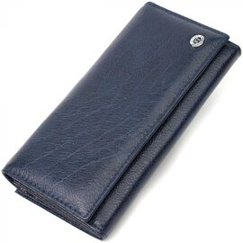 Придбати Місткий жіночий гаманець із натуральної шкіри ST Leather 19426 Синій, image , характеристики, відгуки