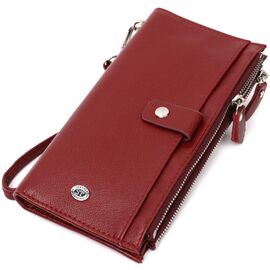 Купить Стильный и яркий женский кошелек-клатч ST Leather 19433 Бордовый, фото , характеристики, отзывы