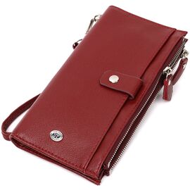 Купить - Стильный и яркий женский кошелек-клатч ST Leather 19433 Бордовый, фото , характеристики, отзывы