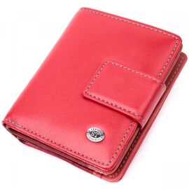 Купить - Женский вертикальный компактный кошелек из натуральной кожи ST Leather 19437 Красный, фото , характеристики, отзывы