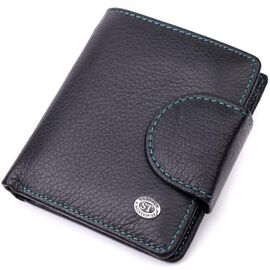 Придбати Шкіряний стильний гаманець з монетницею зовні ST Leather 19454 Чорний, image , характеристики, відгуки