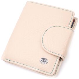 Купить - Оригинальное кожаное портмоне с монетницей снаружи для женщин ST Leather 19455 Белый, фото , характеристики, отзывы