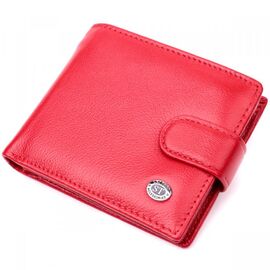 Придбати Яскраве жіноче портмоне з блоком для карт з натуральної шкіри ST Leather 19471 Червоний, image , характеристики, відгуки