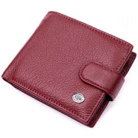 Придбати Стильне жіноче портмоне з блоком для карт з натуральної шкіри ST Leather 19472 Бордовий, image , характеристики, відгуки