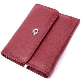 Купить - Кожаный женский кошелек с монетницей ST Leather 19480 Бордовый, фото , характеристики, отзывы