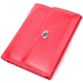 Придбати Яскравий жіночий гаманець із монетницею із натуральної шкіри ST Leather 19482 Червоний, image , характеристики, відгуки