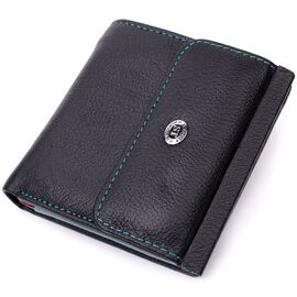 Купить - Женский оригинальный кошелек среднего размера из натуральной кожи ST Leather 19500 Черный, фото , характеристики, отзывы