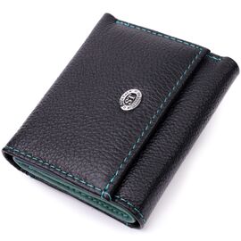 Купить - Женский небольшой кошелек из натуральной кожи ST Leather 19504 Черный, фото , характеристики, отзывы
