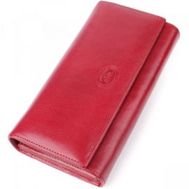 Придбати Вместительный женский кошелек из глянцевой натуральной кожи Tony Perotti 20893_1 (1911 rosso) Красный, image , характеристики, відгуки