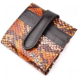Придбати Чудовий жіночий гаманець із натуральної фактурної шкіри KARYA 20947 Коричневий, image , характеристики, відгуки