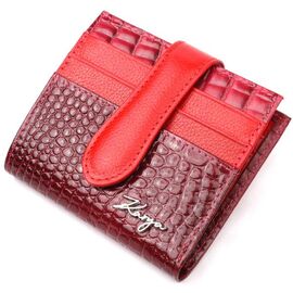 Придбати Оригінальний жіночий гаманець із натуральної фактурної шкіри KARYA 20949 Червоний, image , характеристики, відгуки