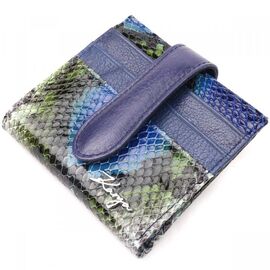 Придбати Невеликий жіночий гаманець із натуральної фактурної шкіри KARYA 20950 Синій, image , характеристики, відгуки