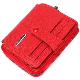 Придбати Чудовий гаманець із натуральної зернистої шкіри KARYA 20975 Червоний, image , характеристики, відгуки