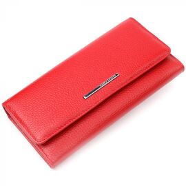 Придбати Яскравий жіночий гаманець з натуральної шкіри KARYA 21011 Червоний, image , характеристики, відгуки