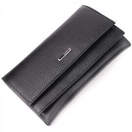 Придбати Класичний жіночий гаманець із натуральної шкіри KARYA 21013 Чорний, image , характеристики, відгуки
