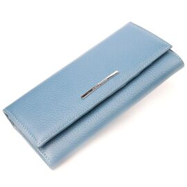 Придбати Незвичайний жіночий гаманець із натуральної шкіри KARYA 21019 Блакитний, image , характеристики, відгуки