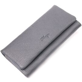 Купить - Стильный женский кошелек из натуральной кожи KARYA 21024 Серый, фото , характеристики, отзывы