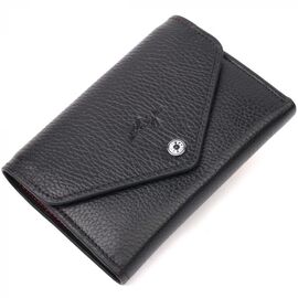 Придбати Класичний горизонтальний жіночий гаманець із монетницею з натуральної шкіри KARYA 21071 Чорний, image , характеристики, відгуки