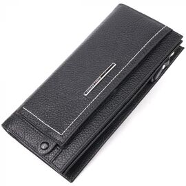 Придбати Практичний жіночий горизонтальний гаманець із натуральної шкіри KARYA 21093 Чорний, image , характеристики, відгуки
