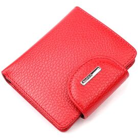 Придбати Зручний жіночий гаманець із зернистої натуральної шкіри KARYA 21125 Червоний, image , характеристики, відгуки